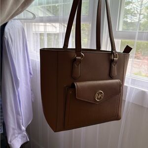 Michael Kors Tan Tote Bag with Gold Accents